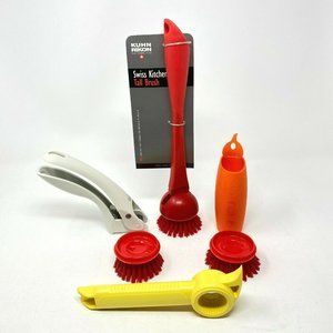 Kuhn Rikon Swiss Kitchen Set Garlic Press Brush